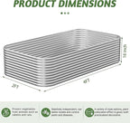 3 Pack Tall 4x2FT Raised Beds for Gardening, Corrugated Galvanized Steel Raised Garden Bed, Outdoor Metal Above Ground Garden Bed for Vegetables and Flowers