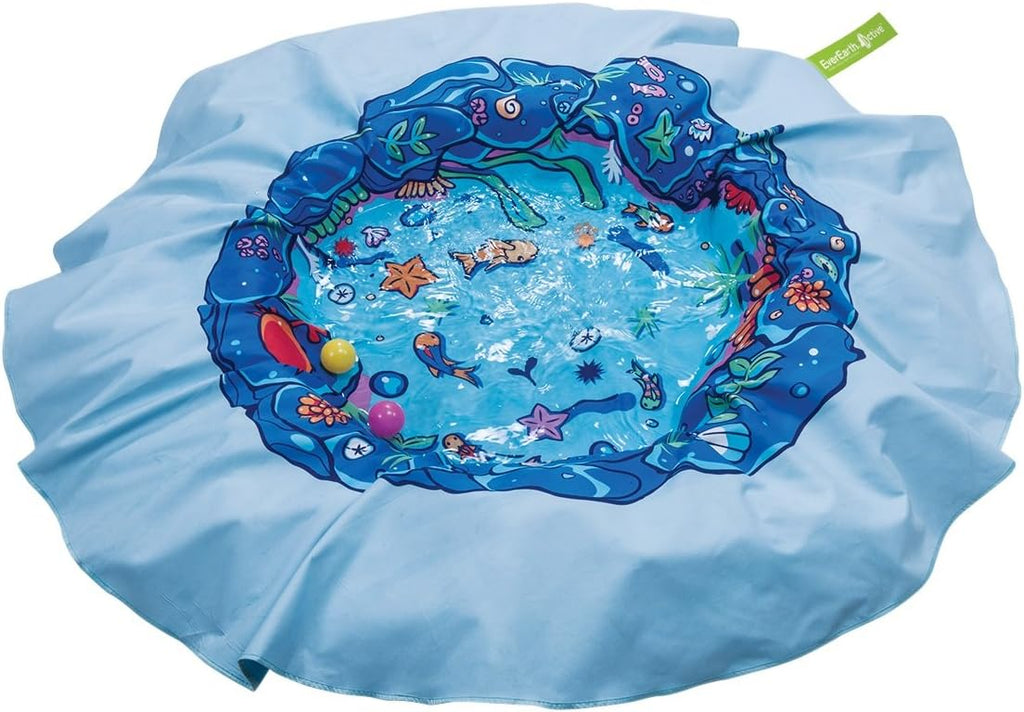 EverEarth E Lite Waterproof Beach Blanket & Kiddie Pool, Blue