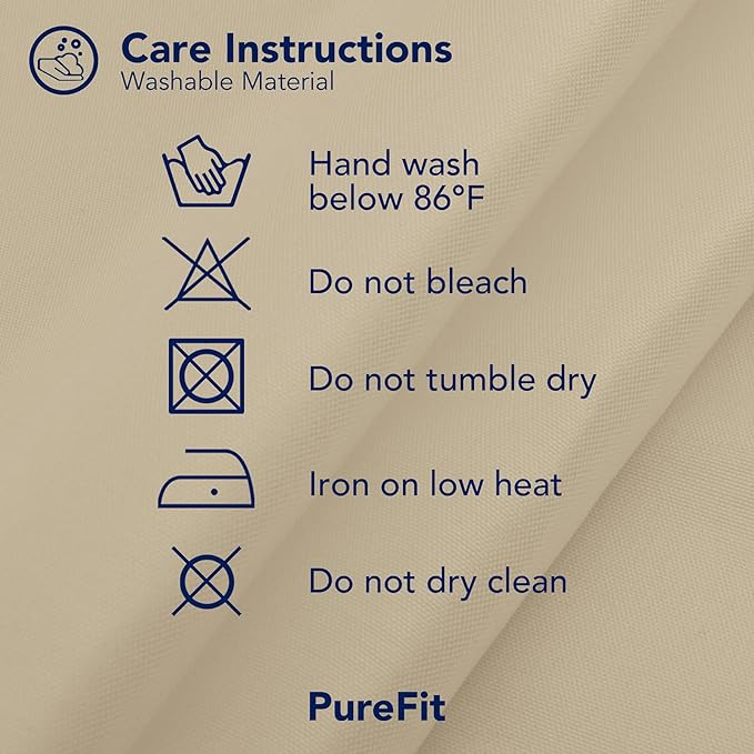PureFit Outdoor Curtains for Patio Waterproof Weatherproof, UV Resistant Outside Curtains for Gazebo, Front Porch, Pergola, Sun Blocking Privacy Curtain, 120W x 84L inch, 1 Panel, Beige