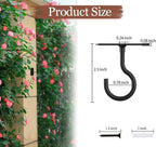 2.5in Ceiling Hooks for Hanging Plants 20Pack Black