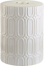 Safavieh Melody Glazed Ceramic Decorative Garden Stool, Cream