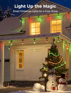XMCOSY+ Smart Outdoor String Lights, 72.5Ft Patio Lights Waterproof, App Control, Compatible with Alexa, RGBCWIC Color Changing LED String Light for Outside