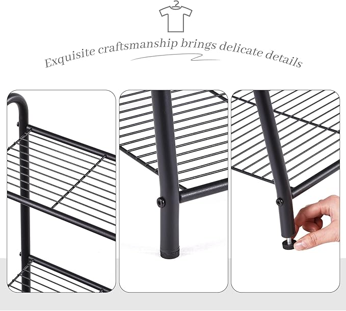 Metal Plant Stand Indoor Outdoor for Multiple Plants,3 Tier Plant Shelf,Large Heavy Duty Flower Holder Ladder Plant for Living Room, Patio, Balcony (Black)