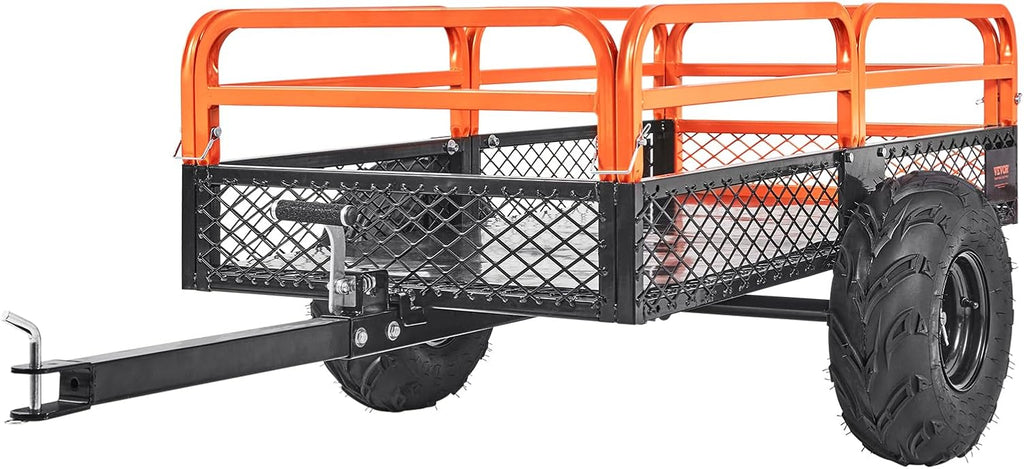 vevor atv utv trailer tow behind dump cart, main product view