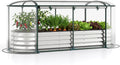 giantex raised garden bed w/greenhouse cover, outdoor oval, main product view