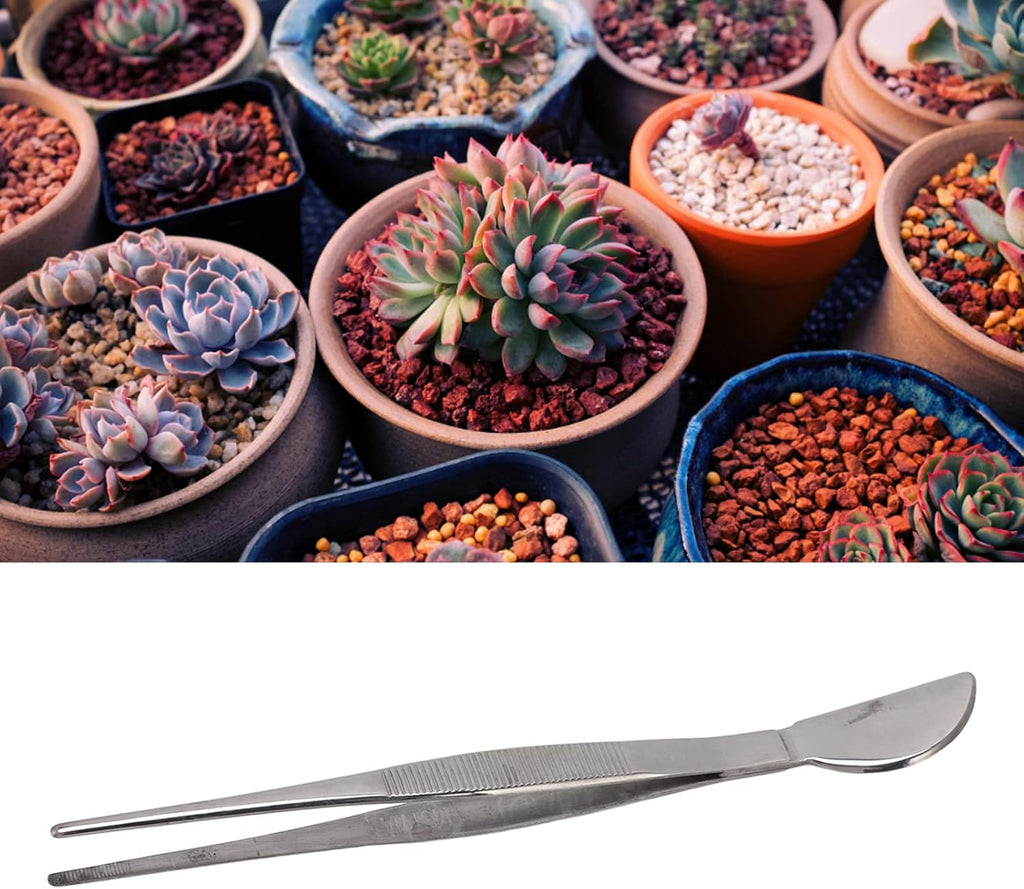 Bonsai Tweezers, Ergonomic Non Slip Handle Smooth Edges, Stainless Steel Precision Tweezers, 2pcs Straight Set for Bonsa
