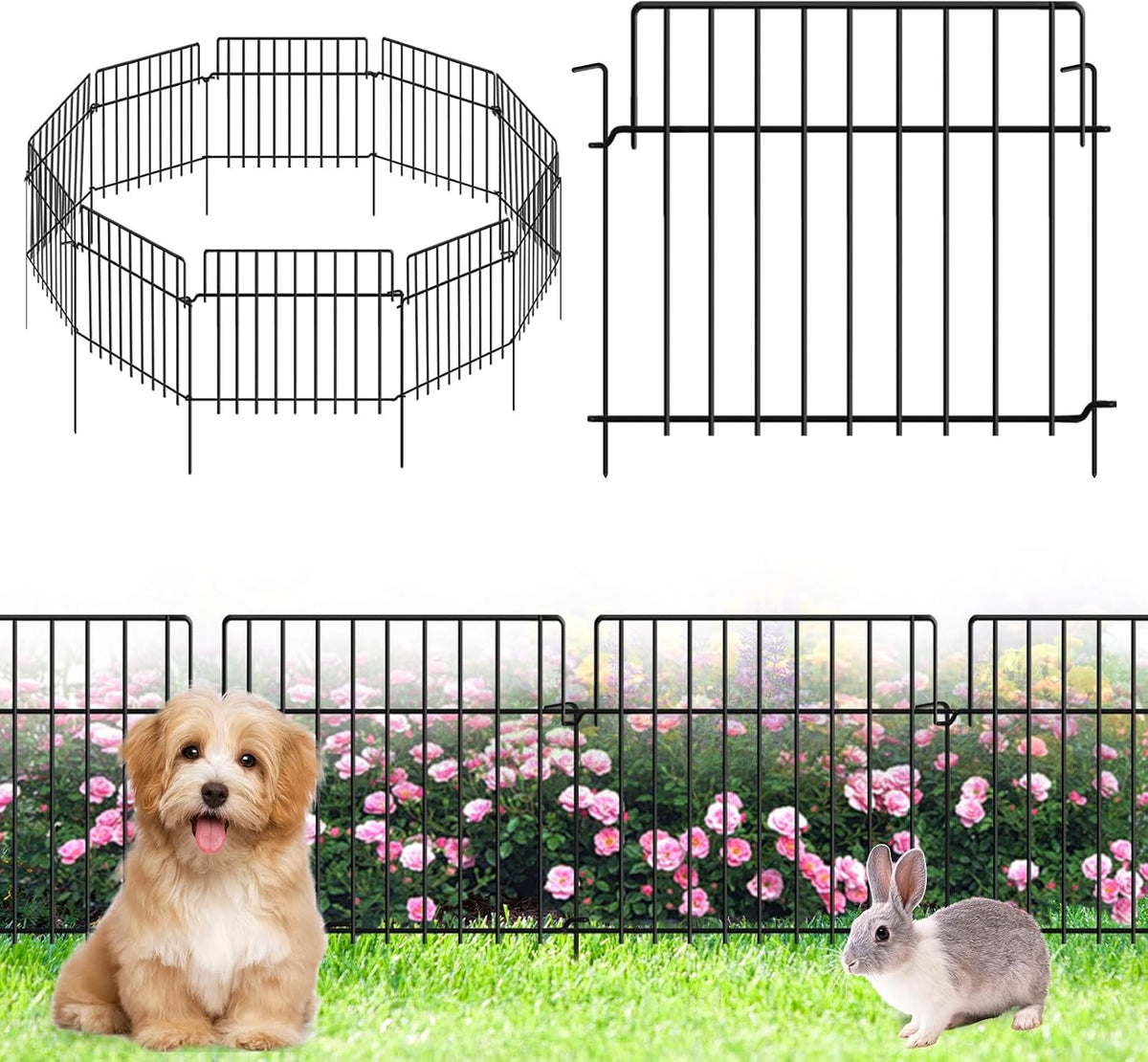 42.5ft (l) x 20in (h) decorative garden fence, main product view