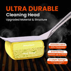Grill Brush for Outdoor Grill, Bristle Free Grill Brush with Scraper | Safe Steam Grill Cleaner for BBQ&Griddle, Long Rosewood Handle Reaches Corners,for Porcelain,Cast Iron&Stainless Steel Grates