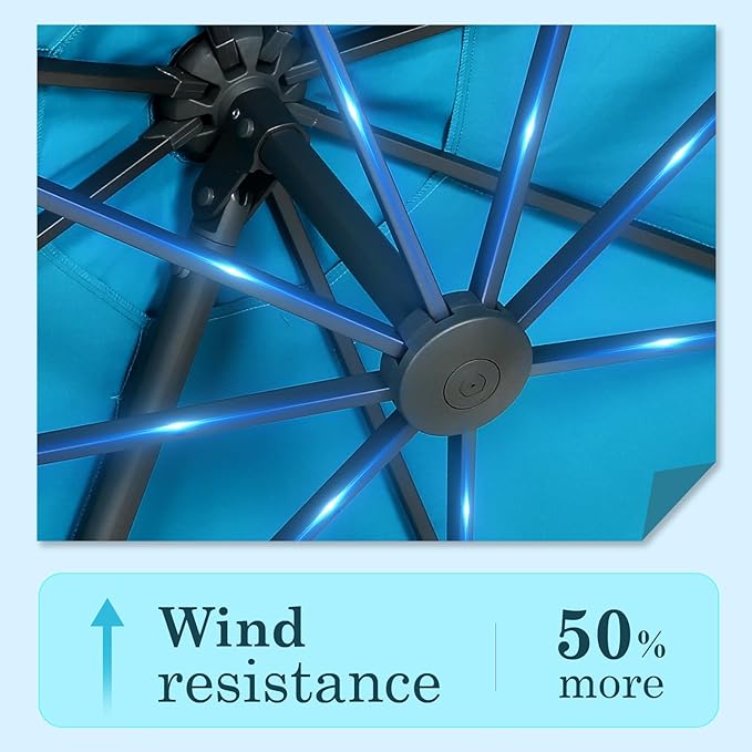HOTEEL10x10ft Patio Umbrella Cantilever Umbrellas - Upgrade and Intensify - 360 Rotation and 5 Angles Adjustment - Aluminum Offset Pool Umbrella Outdoor Umbrellas for Patio Garden Pool