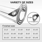 13 ft clear waterproof tarp, pvc 11.8 mil, package contents