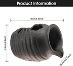Ceramic Pond Spitter Matte – Handcrafted Fountain Spitter Indoor & Garden Water Feature(Matte Black, Small)
