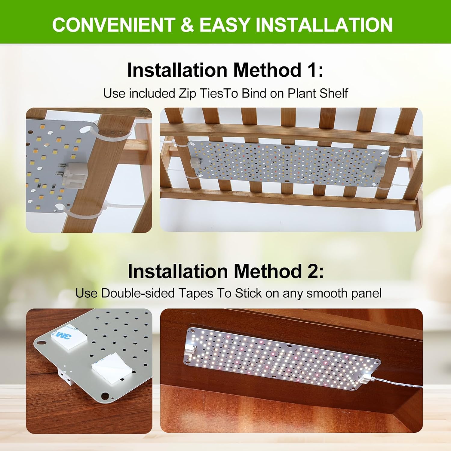 3Panel Grow Lights for Indoor Plants, Seed Starting, Veg, Pot Plants, Bonsai with Timer 4/8/12/16/20H, Ultra-Thin Under Cabinet & Shelf Full Spectrum LED Plant Growing Lamps, Multi-Panels Free Connect