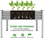 land guard 2 pack galvanized raised garden bed, close-up detail
