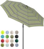Tempera Patio Market Outdoor Table Umbrella with Auto Tilt and Crank, Large Sun Umbrella with Sturdy Pole & Fade Resistant Canopy, Easy to Set