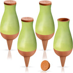 Soilagua 16 oz Drip Irrigation Stakes, Large Plant Watering Globes, Olla Pots Plant Watering Devices, Self Watering Planter Insert, Watering Spikes for Outdoor Indoor Everyday Vacation Use, 4-Pack
