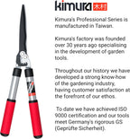 Kimura® Pro Heavy Duty Hedge Shears - Premium Garden Clippers with Patented Gearing Technology, Ultra Lightweight Aluminium Handles, Japanese SK5 Steel Blades, Ideal Shears for Gardening - 22" Trimmer