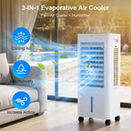 pntck portable air conditioners, 3-in-1 swamp cooler with shown in use