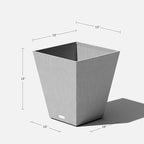 Veradek Pure Series Nobleton Plastic Planter - Large Pots for Indoor or Outdoor Porch/Patio | Durable All-Weather Use with Drainage Holes | Modern Planter Décor for Flowers, Shrubs, Trees