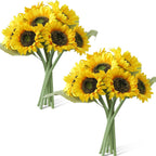 realistic silk sunflowers artificial flowers,12.6''fake sunflowers with adjustable, main product view