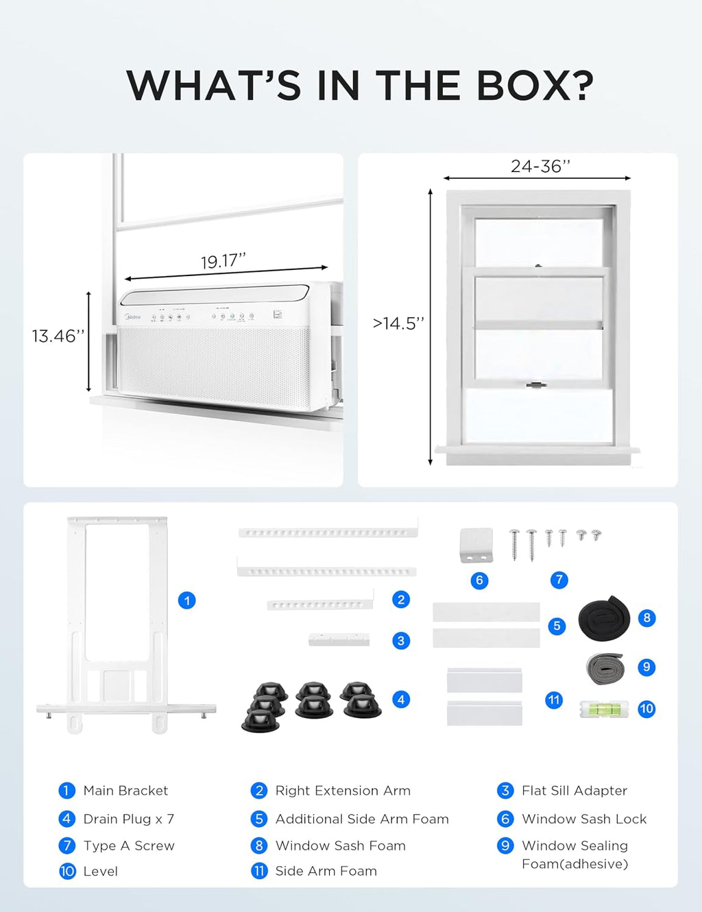 midea 6,000 btu u shaped window air conditioner, view 9
