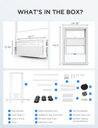 midea 8,000 btu u shaped window air conditioner on a desk or shelf