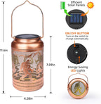 Fathers day Gifts Dad Bigfoot Solar Lanterns Outdoor Waterproof,Hanging Solar Lights Big Foot Sasquatch Gifts for Men Metal Lantern Decorative LED Light for Yard, Patio, Lawn,Porch,Easter Garden Decor