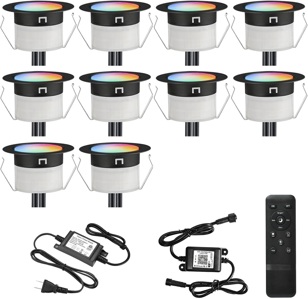 fvtled led deck lights kit, 10pcs φ1.22 wifi, main product view