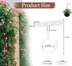 2.5in Ceiling Hooks for Hanging Plants 2Pack White