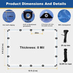 clear tarp 8 x 10 ft clear tarps, package contents