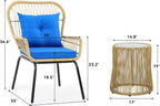 yitahome 3-piece wicker bistro set outdoor patio furniture, package contents