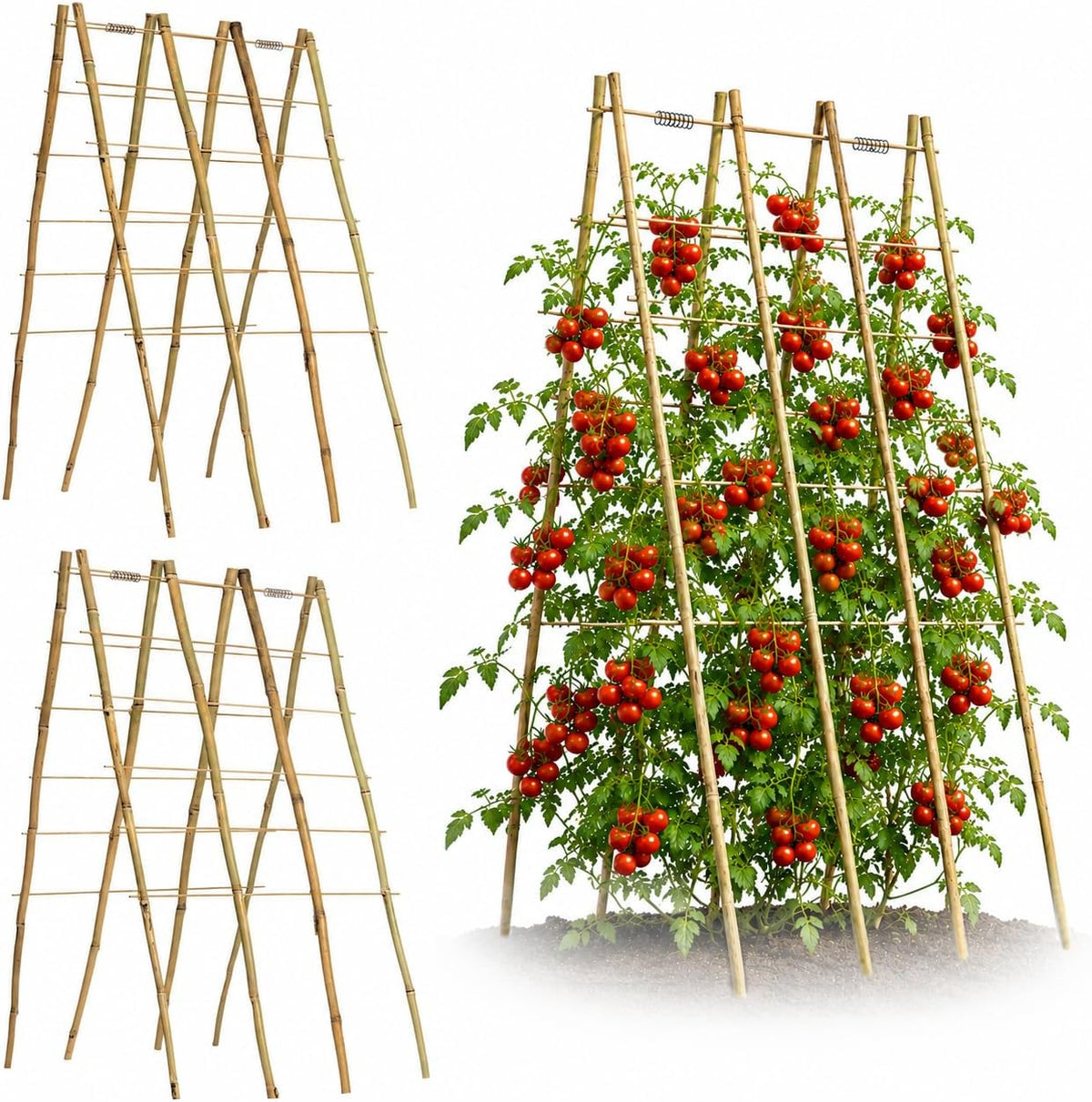 a-frame bamboo trellis 47''x15.5'', oltara foldable garden trellis, main product view