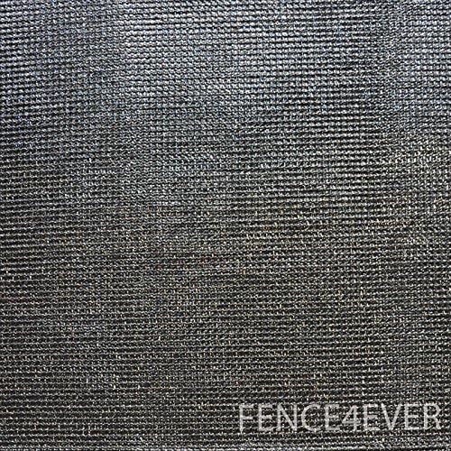 6' x 50' 3rd gen black fence privacy showing dimensions