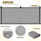 LOVE STORY 3'x16' Gray Balcony Screen Privacy Fence Cover (HDPE) UV Protection Weather-Resistant 3 FT Height Shield for Deck, Patio, Backyard, Outdoor Pool, Porch, Railing
