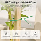 VIVOSUN Twist Ties, 328 ft (100m) PE-Coated Green Plant Ties with Cutter, Reusable & Flexible Tomate Ties for Plant Support, Indoor Outdoor Gardening, Cable Management, Home Office Organization