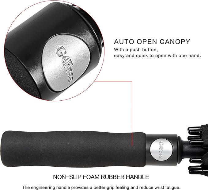 G4Free 47/54/62/68/72 Inch Automatic Open Golf Umbrella Oversize Extra Large Double Canopy Vented Windproof Waterproof Stick Umbrellas