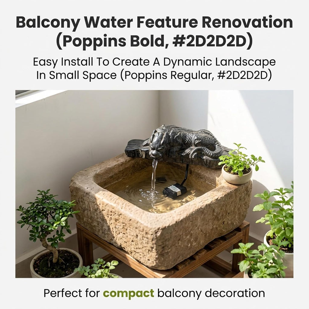 Small Dragon Statue Pond Spitter Outdoor Water Feature with Water Pump Decorative Animal Fountain for Garden,Yard, Lawn and Landscaping Decor