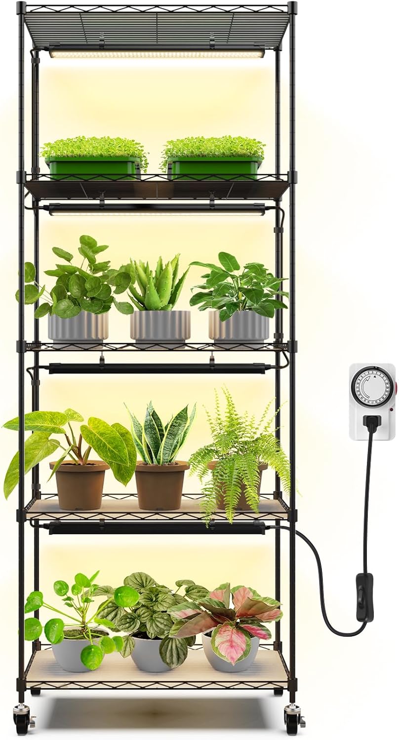 barrina cx91 plant stand with grow light, 5-tier, main product view