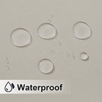 NICETOWN Outdoor Curtain for Patio Waterproof Extra Wide 100 in, Sun Blocking Vertical Blinds Thermal Insulated Stainless Grommet for Front Porch/Gazebo/Pergola, Natural, 1 Piece, 84 in L