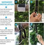 5FT Tree Swing Hanging Straps Kit with Tree Protector,2 Pack | Heavy Duty Carabiners Included. 5FT Hanging Straps Hold 1800 Lbs. Perfect For Tree Swings and Hammock