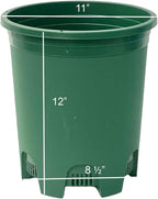5 Gallon 20-Pack Green Nursery Pot Black Plastic Planters in Bulk with Drainage for Outdoor Indoor Large Plants Trees