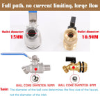 High Flow Rain Barrel Spigot Kit, Lead-Free,304 Stainless Steel Faucet Kit for Rain Water Barrel, Water Tanks, 55 Gallon Drum Etc, Spigot with Bulkhead Fitting, Tape.