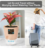 KIMCHOMERSE Self Watering Plant Pots, 6 Inch Plant Pots White, Pink, Blue, 3 Pack Flowers Pot Indoor Planter Pots with Tray for Spider Plant, Orchid, African Violet