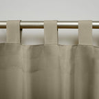 Exclusive Home Cabana Solid Indoor/Outdoor Light Filtering Hook-and-Loop Tab Top Curtain Panel Pair, 54"x63", Taupe