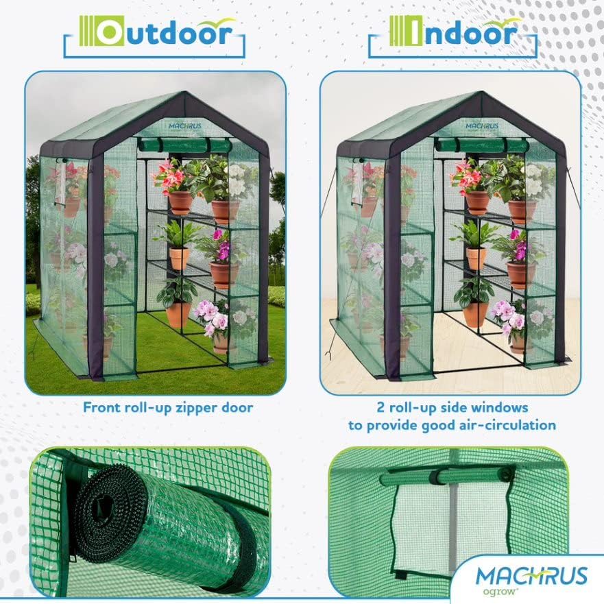 machrus ogrow walk-in portable greenhouse, outdoor indoor grow, package contents