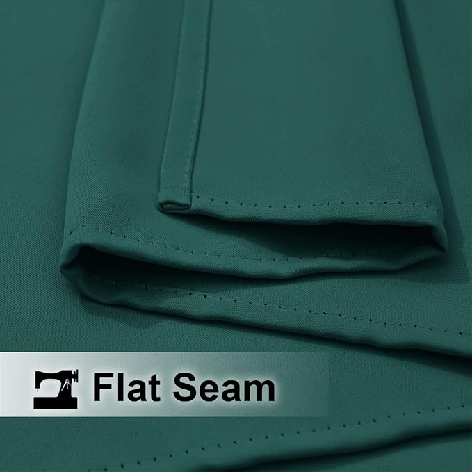 NICETOWN Exterior Waterproof Curtain for Patio Extra Wide, Thermal Insulated Grommet Sunlight Block Weighted Outdoor Divider for Porch/Yard/Sliding Glass Door, W120 x L95, 1 Panel, Hunter Green