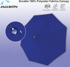 ABCCANOPY Durable Solar Led Patio Umbrellas with 32LED Lights 9FT (Royal Blue)