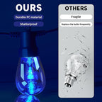 Outdoor String Lights 100FT (2×50FT), Patio Lights with 40 Dimmable RGBW LED Bulbs, IP66 Waterproof & Shatterproof, APP & Remote Control, 24V Adapter, Color Changing Lights for Backyard Decor