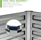 12x2x1FT Galvanized Raised Garden Bed Kit,Vegetable Boxes-Rectangle Metal Flower Box,Large Planter Raised Beds Outdoor Garden for Planting,Fruit,Herb-Silver