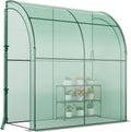 graffy 7'x3.5’x7' lean to greenhouse, walk in green, main product view