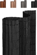 paramondo no drilling natural privacy fence screen, black, main product view